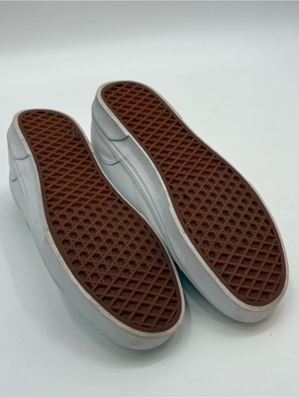 Vans White Low-Top Leather Sneakers